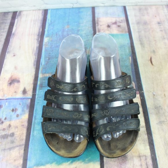 DANSKO Black Leather Strappy Slide Sandal Size 39 - Picture 5 of 9